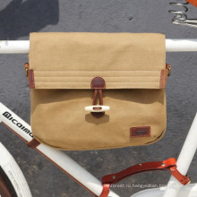 Tourbon старинные холст велосипед рама сумка с плечевым ремнем 